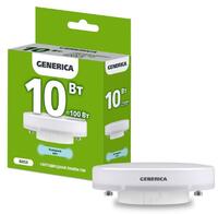 Лампа светодиодная 10Вт T80 таблетка 6500К холод. бел. GX53 1000лм 230В GENERICA LL-T80-10-230-65-GX53-G - УПС инжиниринг