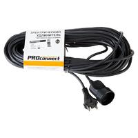 Удлинитель-шнур 1х20м без заземл. 6А IP20 1.3кВт ПВС 2х0.75 черн. PROCONNECT 11-7115 - УПС инжиниринг