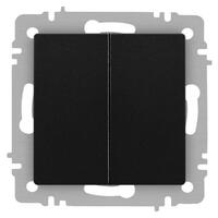 Выключатель 2-кл. СП Accent 6-104-05 10А IP20 250В AL/CU антрацит Intro Б0063488 - УПС инжиниринг