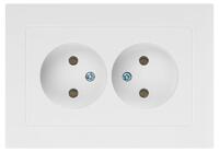 Розетка 2-м СП Accent 6-204-01 16А IP20 250В 2P AL/CU бел. Intro Б0063447 - УПС инжиниринг