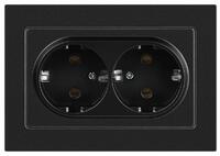 Розетка Accent 6-205-05 2X2P+E Schuko 16А-250В IP20 СУ AL/CU антрацит Intro Б0063494 - УПС инжиниринг