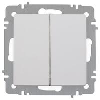 Выключатель 2-кл. СП Accent 6-104-01 10А IP20 250В AL/CU бел. Intro Б0063452 - УПС инжиниринг