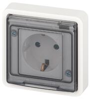 Розетка Эксперт 11-2522-01 2P+E IP55 шторки 16А-250В СУ бел. Эра Б0063281 - УПС инжиниринг