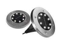 Светильник светодиодный SLR-S12 8SMD грунтовый IP44 корпус нерж. сталь солнечная батарея (уп.2шт) ФАZА 5040984 - УПС инжиниринг