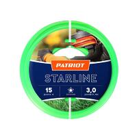 Леска Starline D3.0мм L15м 300-15-3 на пластиковой обойме блистерн. тип звезда зел. PATRIOT 805201066 - УПС инжиниринг