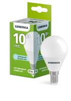 Лампа светодиодная G45 10Вт шар 6500К E14 230В GENERICA LL-G45-10-230-65-E14-G - УПС инжиниринг