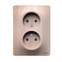 Розетка двойная Glossa 16А без заземл. в сборе сосна SE GSL001520 - УПС инжиниринг