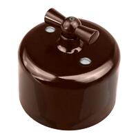 Выключатель 1кл. R керамика корич. Bironi R1-210-02 - УПС инжиниринг