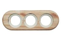 Рамка 3-м ретро пластик. карельская сосна Bironi BF1-630-13/PL - УПС инжиниринг