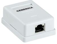 Розетка компьютерная 1-м ОП RJ45 кат.5E FTP GENERICA CS2-1C5EF-12-G - УПС инжиниринг