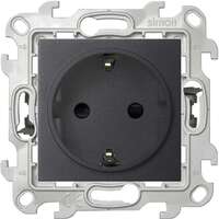 Розетка 1-м СП Simon 24 16А IP20 2P+E Push&Go защ. шторки механизм графит Simon 2420432-038 - УПС инжиниринг