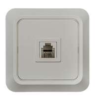 Розетка телефонная 1-м СП Bolleto 7034 16А IP20 бел. ASD / IN HOME 4690612000398 - УПС инжиниринг