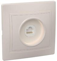 Розетка компьютерная 1-м СП Кварта РК10-ККм IP20 крем. IEK EKK10-K33-DM - УПС инжиниринг