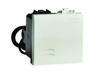 Выключатель 1-кл. 2мод. Brava 16А IP20 с подсветкой бел. DKC 76002BL - УПС инжиниринг