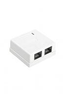 Розетка компьютерная 2-м ОП SB1-2-8P8C-C6-WH RJ45 (8P8C) кат.6 Dual IDC Hyperline 430235 - УПС инжиниринг