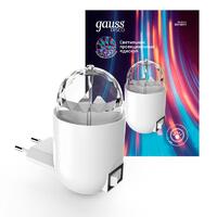 Светильник розеточный MOOD 3Вт диско с фиксированной проекцией бел. GAUSS DIY0041 - УПС инжиниринг