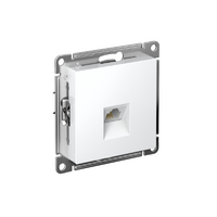 Розетка телефонная 1-м СП AtlasDesign RJ11 механизм бел. SE ATN000181 - УПС инжиниринг