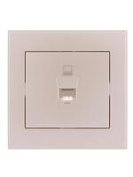 Розетка компьютерная 1-м СП Rain RJ45 жемчуж./бел. перламутр. LEZARD 703-3030-139 - УПС инжиниринг