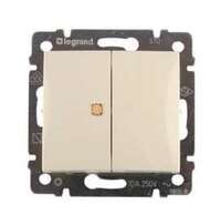 Выключатель 2-кл. СП Valena 10А IP31 с индикацией механизм сл. кость (DIY-упак.) Leg 695606 - УПС инжиниринг