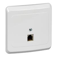 Розетка телефонная 1-м СП Этюд бел. SE TELC-001B - УПС инжиниринг