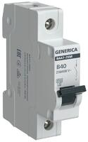 Выключатель автоматический модульный 1п B 40А 4.5кА ВА47-29М GENERICA MVA21-1-040-B-G - УПС инжиниринг