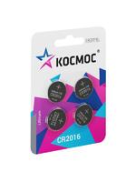 Элемент питания литиевый CR2016 4хBL (блист.4шт) КОСМОС KOC2016BL4 - УПС инжиниринг