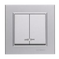 Выключатель 2-кл. СП Karea 10А IP20 сереб. Makel 56065003 - УПС инжиниринг
