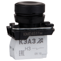 Кнопка КМЕ4522м-черный-2но+2нз-цилиндр-IP54 КЭАЗ 274300 - УПС инжиниринг