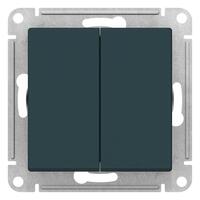 Переключатель перекрестный 2-кл. AtlasDesign 2хсх.7 10АХ механизм изумруд. SE ATN000873 - УПС инжиниринг