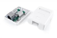 Розетка компьютерная 1-м ОП SB1-1-8P8C-C6-SH-WH RJ45 (8P8C) кат.6 экранир. Dual IDC Hyperline 430236 - УПС инжиниринг