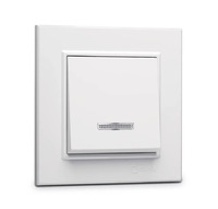 Выключатель 1-кл. СП Karea 10А IP20 с подсветкой бел. Makel 56001021 - УПС инжиниринг