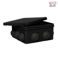 Коробка распределительная КМР-030-014 100х100х50 IP55 с крышкой 10 мембранных вводов черн. розн. стикер EKF plc-kmr-030-014-b - УПС инжиниринг