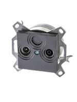 Розетка телевизионная оконечная TV/R Levit сталь ABB 2CHH083503A6069 - УПС инжиниринг