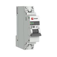 Выключатель автоматический модульный 1п C 50А 6кА ВА 47-63 PROxima EKF mcb4763-6-1-50C-pro - УПС инжиниринг