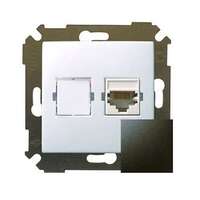 Розетка компьютерная СП Simon34 RJ45 механизм графит Simon 34598-038 - УПС инжиниринг