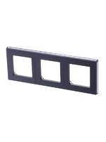 Рамка Levit 3п сталь/дым. черн. ABB 2CHH015030A6069 - УПС инжиниринг
