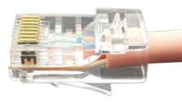 Разъем легкой оконцовки PLEZ-8P8C-U-C6-100 RJ-45 (8P8C) под витую пару кат.6 (50 µ"/ 50 микродюймов) универс. (для ож и мж кабеля) (уп.100шт) Hyperline 403343 - УПС инжиниринг