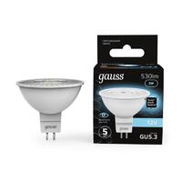 Лампа светодиодная Black 5Вт MR16 софит 4100К нейтр. бел. GU5.3 530лм DC 12В GAUSS 201505205 - УПС инжиниринг
