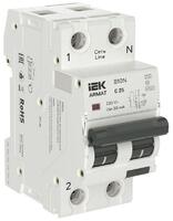 Выключатель автоматический дифференциального тока 2п (1P+NP) C 25 30мА тип A АВДТ B10N 36мм ARMAT IEK AR-B10N-1N-C025A030 - УПС инжиниринг