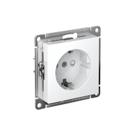 Розетка AtlasDesign 16А с заземл. защ. шторки быстрозажим. клем. механизм бел. SE ATN000145S - УПС инжиниринг