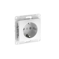 Розетка Glossa 16А с заземл. защ. шторки быстрозажим. клем. механизм бел. SE GSL000145S - УПС инжиниринг
