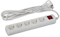 Удлинитель 5х5м с заземл. 10А IP20 UX-5es-5m ПВС 3х0.75 с выкл. Эра Б0035758 - УПС инжиниринг