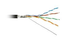 Кабель витая пара F/UTP кат.5E 4х2х24AWG solid PE Outdoor FUTP4-C5E-S24-OUT-PE-BK-500 черн. (м) Hyperline 49110 - УПС инжиниринг