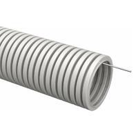 Труба гофрированная ПВХ d20мм с протяжкой сер. (уп.100м) TOKOV ELECTRIC TKE-TG/P-20-C06/100 - УПС инжиниринг