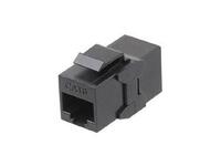 Адаптер проходной (coupler) Keystone Jack RJ45 (8P8C) кат.6 4 пары CA2-KJ-C6-BK черн. Hyperline 444915 - УПС инжиниринг