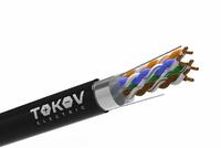 Кабель витая пара F/UTP 4х2х24AWG(0.51мм) кат.5E PE TOKOV PRO Fluke tested (м) TOKOV ELECTRIC TKP-C05-F42-5E-305-OD - УПС инжиниринг