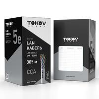 Кабель витая пара U/UTP 4х2х24 AWG кат.5E ССA PVC TOKOV Light (м) TOKOV ELECTRIC TKL-C06-U42CCA-5E-305-PVC - УПС инжиниринг
