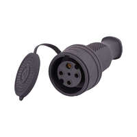 Разъем штепсельный 3х32А 3P+E 3ф 380В каучук LEZARD 332-0100-0203/203 - УПС инжиниринг