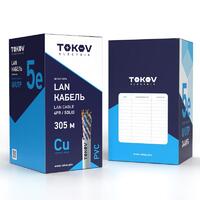 Кабель витая пара U/UTP 4х2х24AWG(0.48мм) кат.5E PVC Fluke tested (м) TOKOV ELECTRIC TKE-C06-U/UTP-42-5E-305 - УПС инжиниринг