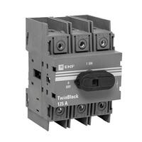 Рубильник 3п 125A c рукояткой управления для прямой установки TwinBlock EKF tb-125-3p-f - УПС инжиниринг